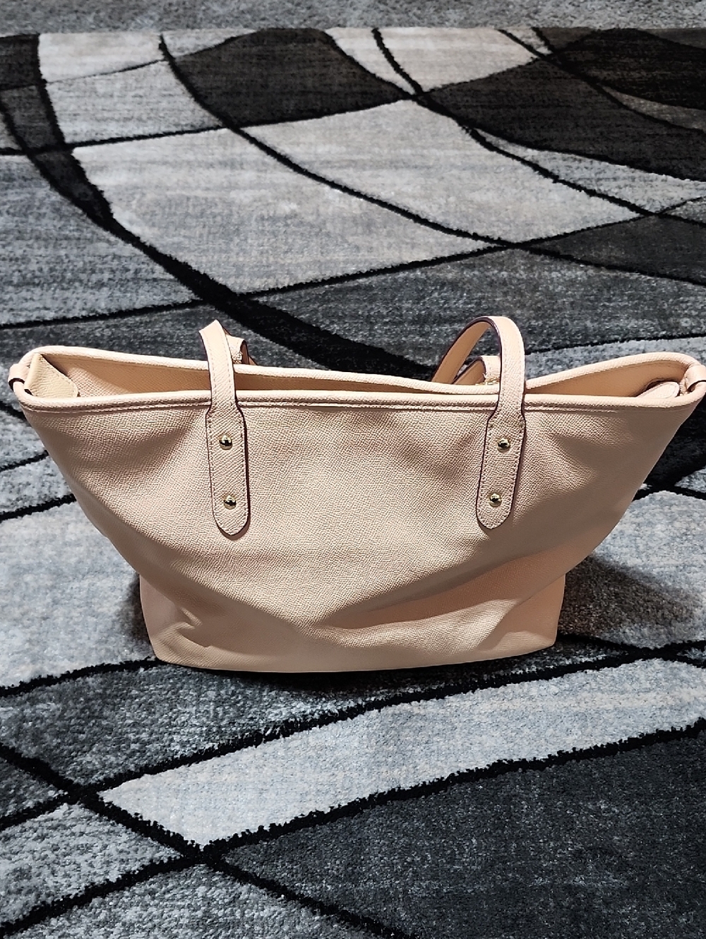 COACH CITY CROSSGRAIN LEATHER FULL-ZIP PATAL PINK TOTE BAG - Picture 8 of 16